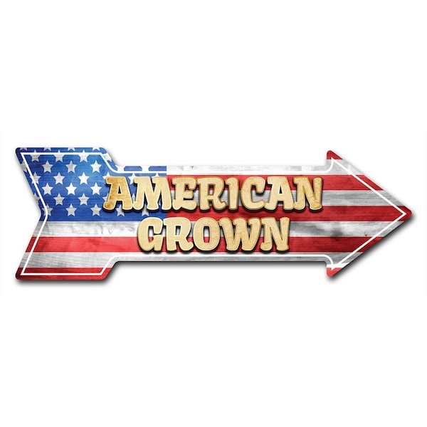 American Grown Arrow Decal Funny Home Decor 24in Wide